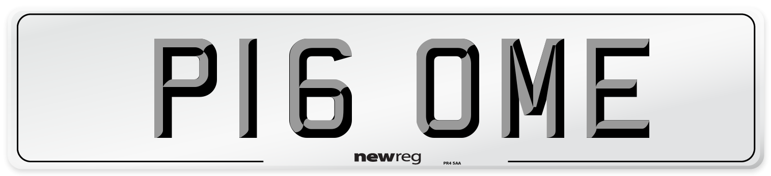 P16 OME Number Plate from New Reg